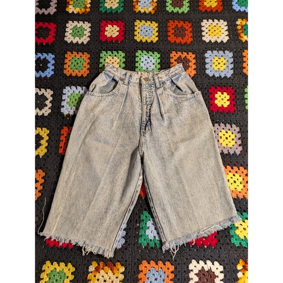 Essentials Sport Pants - Vintage Essentials Sport Denim Shorts Acid Wash High Rise Retro 22" Waist 1990s